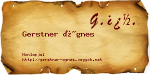 Gerstner Ágnes névjegykártya
