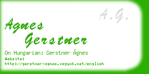 agnes gerstner business card